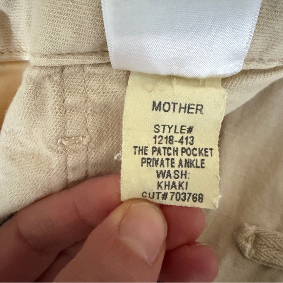 Mother Denim The Patch Pocket Private Ankle Jeans size 25 in Khaki Stretchy - Picture 8 of 12